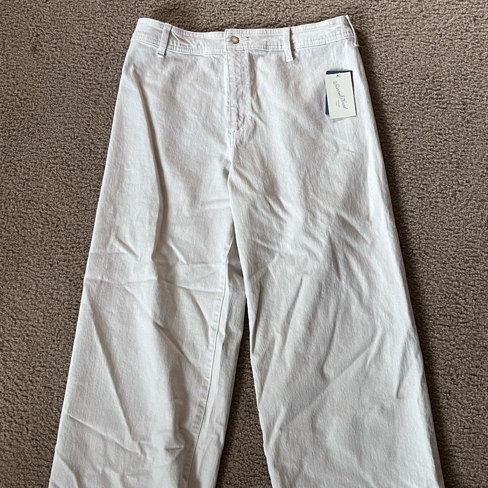 High rise wide leg pants